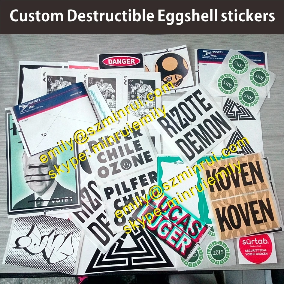 Custom Graffiti Art Screen Printing Eggshell Stickersphoto Vinyl Eggshell Stickerseggshell 8170