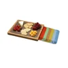 Eco-Friendly Bamboo Cutting Board with 7 Removable Plastic Flexible Cutting Mats