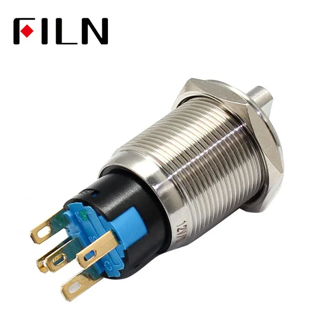 19mm 2position Selector Rotary Switch Push Button Switch Dpdt Latching