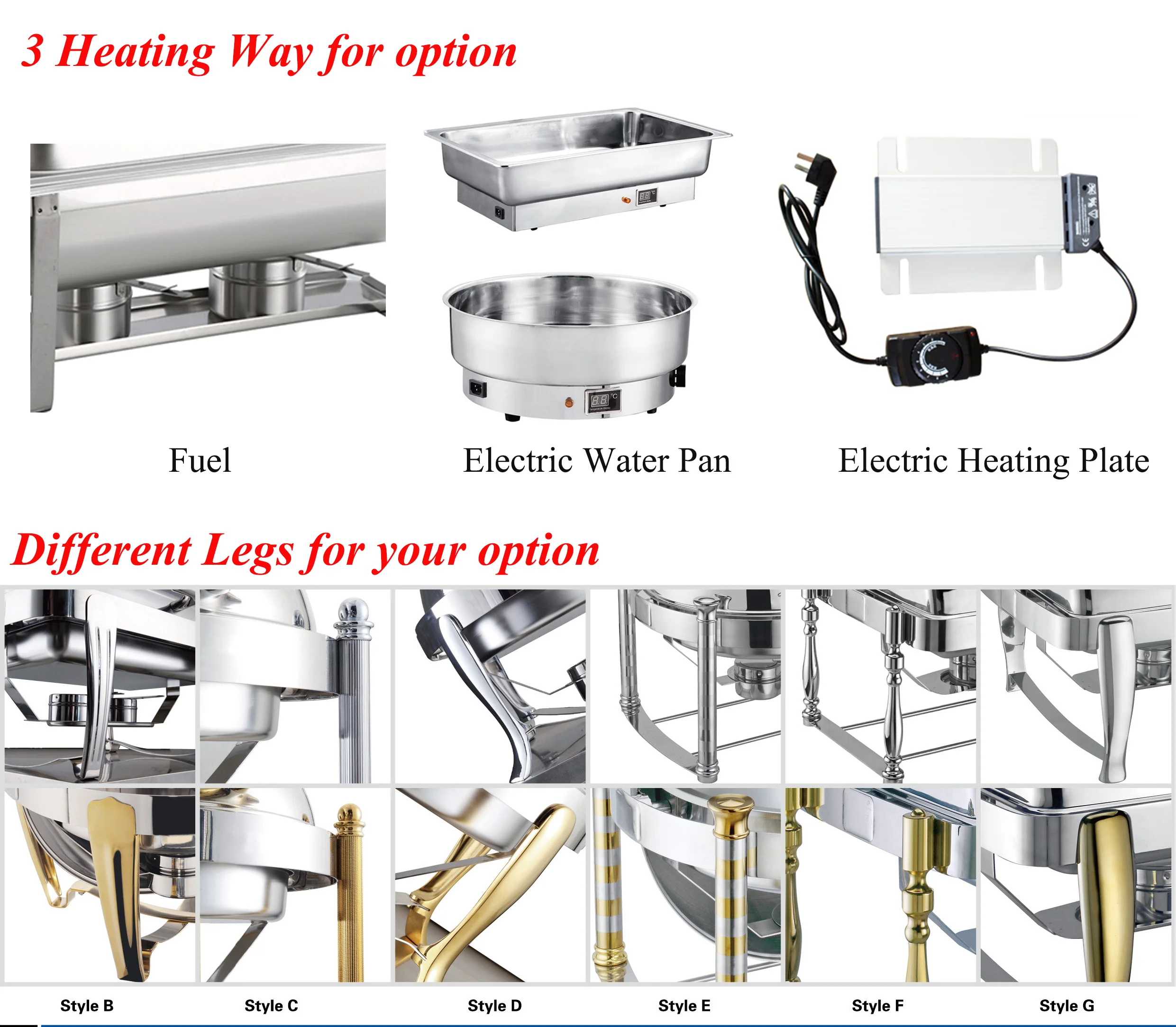 High Quality Electric Stainless Steel Buffet Food Warmer Chafing Dish