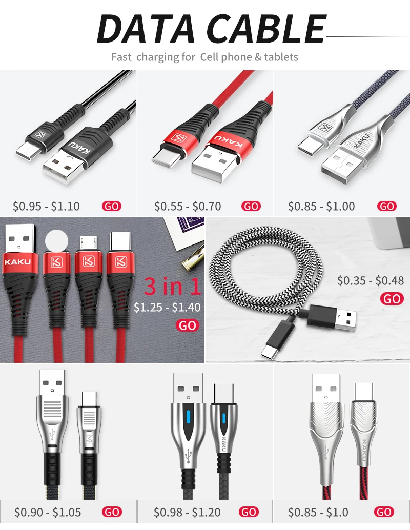 KAKU 5pin android metal micro usb aluminum metal shell type c 3.1 cable 3m - ANKUX.COM