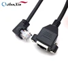 Factory sttranded copper Network cable 26AWG FTP Patch cat6e 90 degree right angle RJ45 Male cable