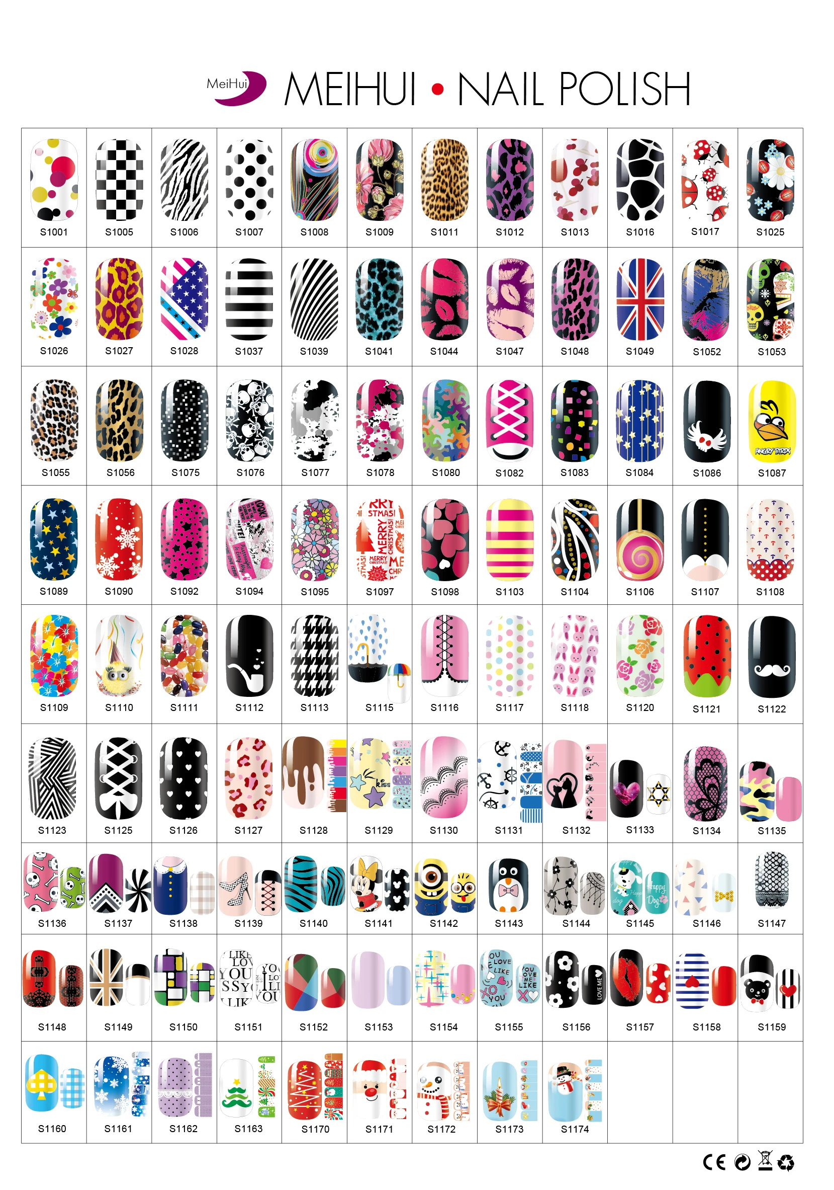 hot Sale 2D simple nail Polish wraps full cover nail stickers