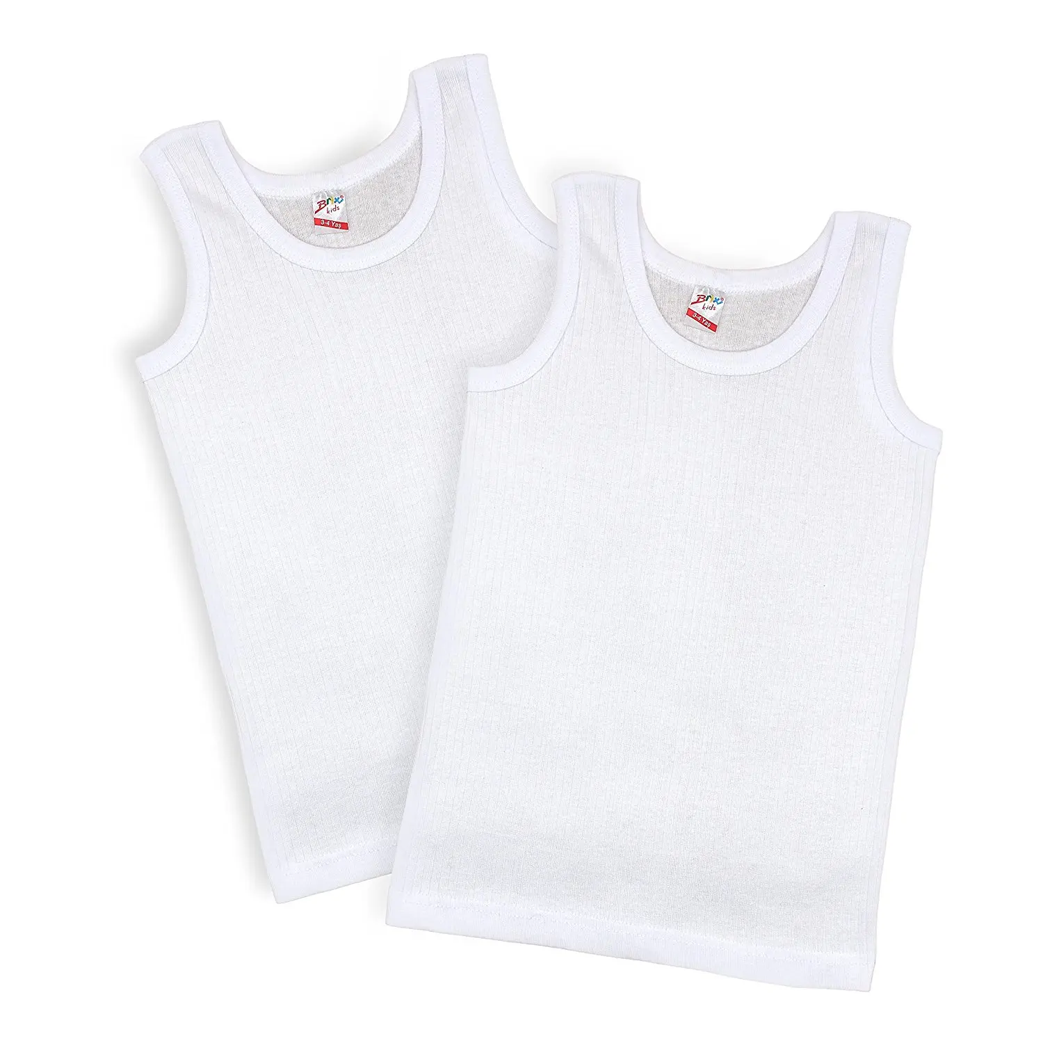 Kid U Not By Brix Toddler Kids Boys Turkish Cotton Ribbed Comfort Tank Tops. (7/8 Years) (759119279202)