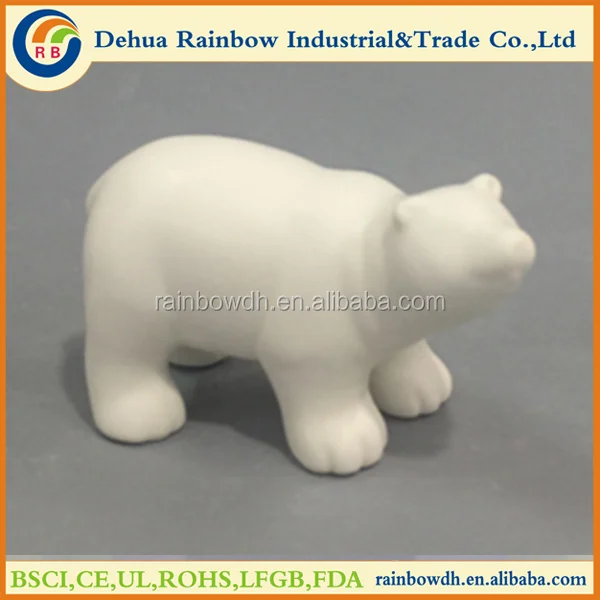 Preziosi Animali in Ceramica n° 3 Orso Bianco Miniature realizzate fine ceramica