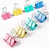 48pcs 25mm 1inch Width Assorted Solid Colored Metal Binder Clips for School Office Supplies