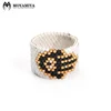 MI-R180003 Moyamiya Natural Handmade women 2019 making Unique miyuki seed beads multi Eternity Band Rings