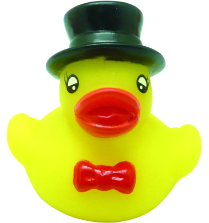 Bride and groom rubber duck bath duck