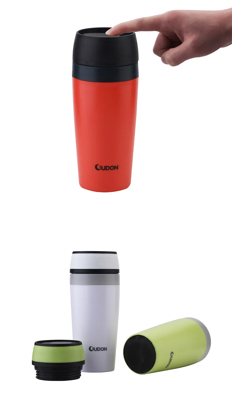 400ml Double Wall Plastic Travel Coffee Mug For Promotion/bulk Eco