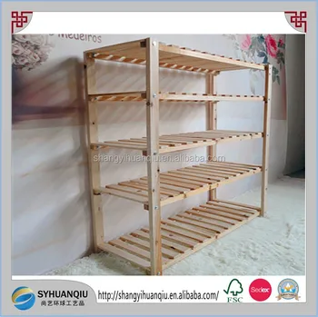 5 Tire Pine Wooden Shoe Rack Storage Organiser Stackable Shelf Stand 5 Tire Pine Wooden Shoe Rack Storage Organiser Stackable Shelf Stand