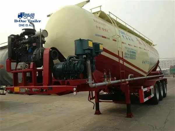 Factory price 3 axles powder material bulk cement transport tanker truck