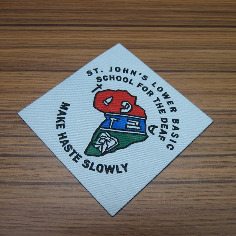 Oem Service School Uniform Woven Badges Clothing Badge Wholesale School