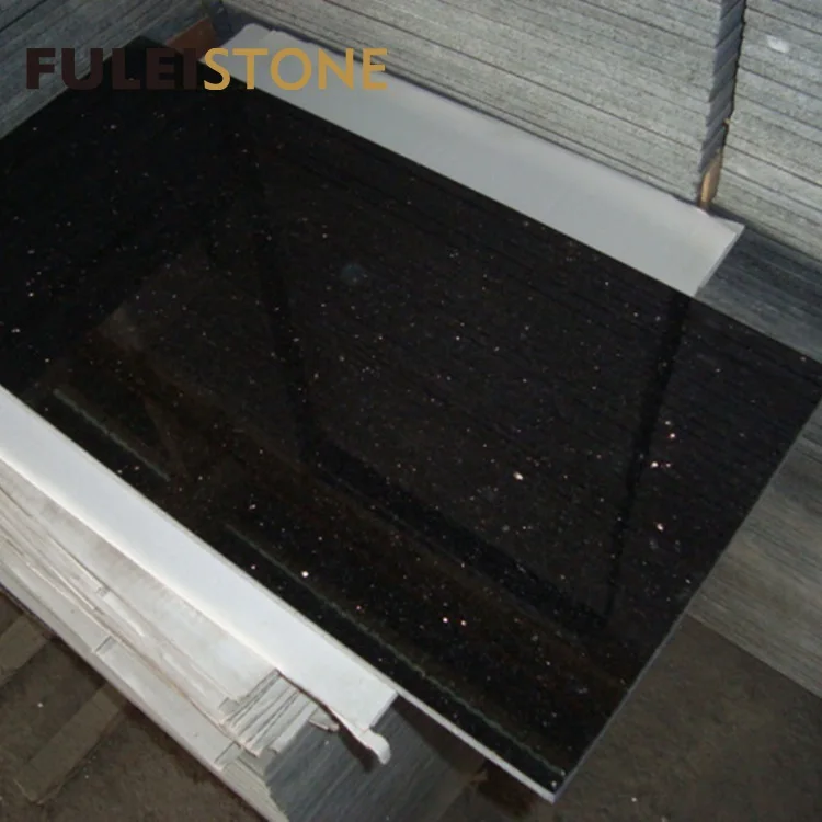 black galaxy granite tile