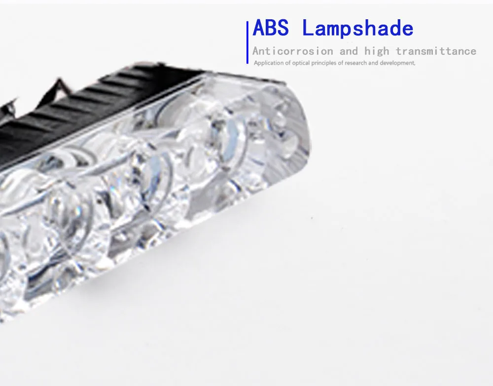 Luzes de Emergência da Polícia Luz de Advertência do Estroboscópio Piscando Flasher Automobiles Carro Drl Dia Ambulância 4x4led 12v 23 4x4LED 12V luz de Advertência do Estroboscópio
