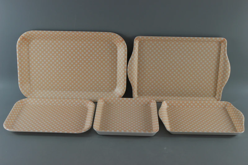 Non-slip surface Melamine tray Plastic tray Dot Print