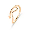 New jewelry AliExpress wish hot sale simple wave ring open water ripple couple fashion ring
