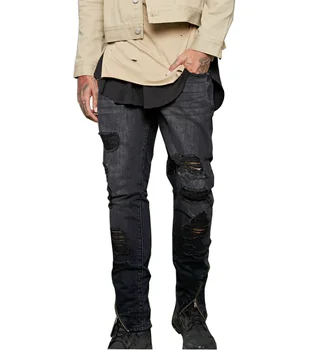 black cotton jeans mens