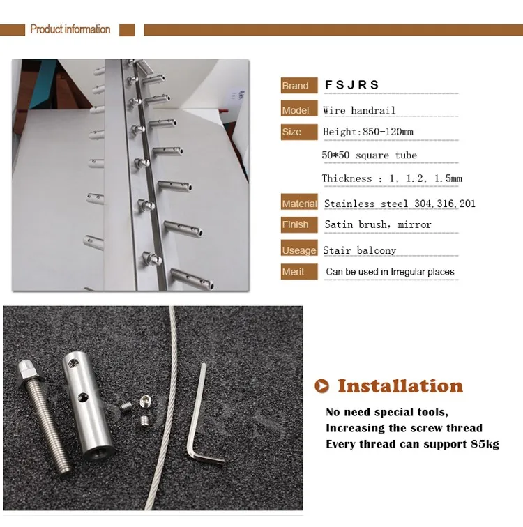 Modern Stainless Steel Metal Stair Tubular Handrail Design - Buy Tubular Handrail For Wall ...