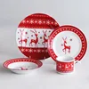 16pcs round Shape ceramic custom printed dinnerware sets elegance fine porcelain dinner sets cheap stock dinner sets