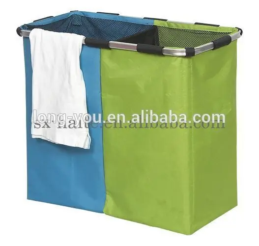 2 compartment laundry basket