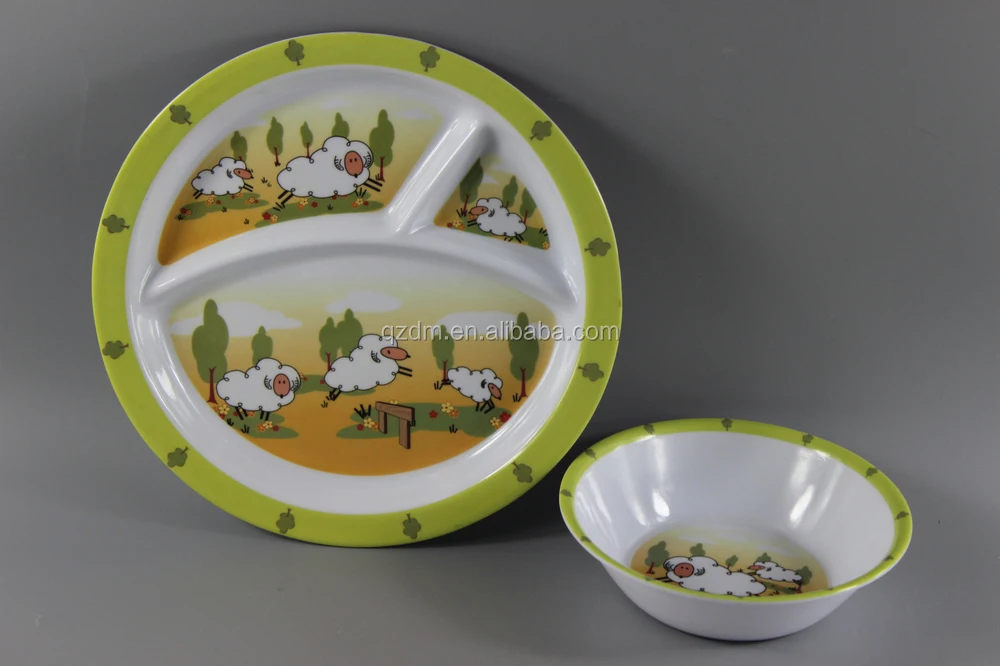 Melamine Dinner Plates And Bowls For Children