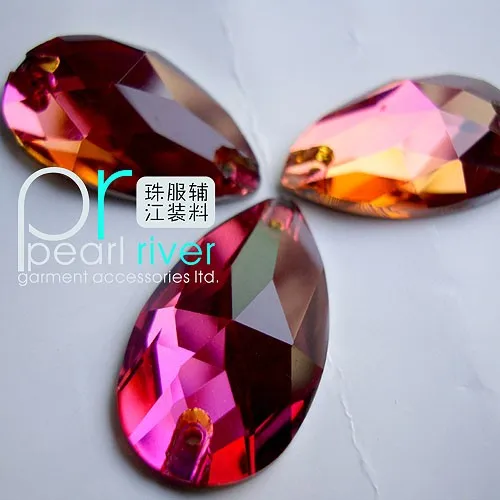 Red Heart Shaped Glass Stones Love Heart Stone Sew On Resin Stones