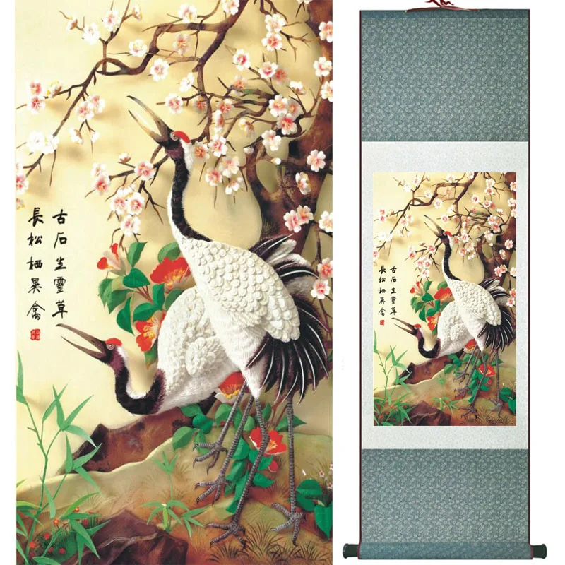Chinesa pintura de rolagem pintura pássaros pássaros