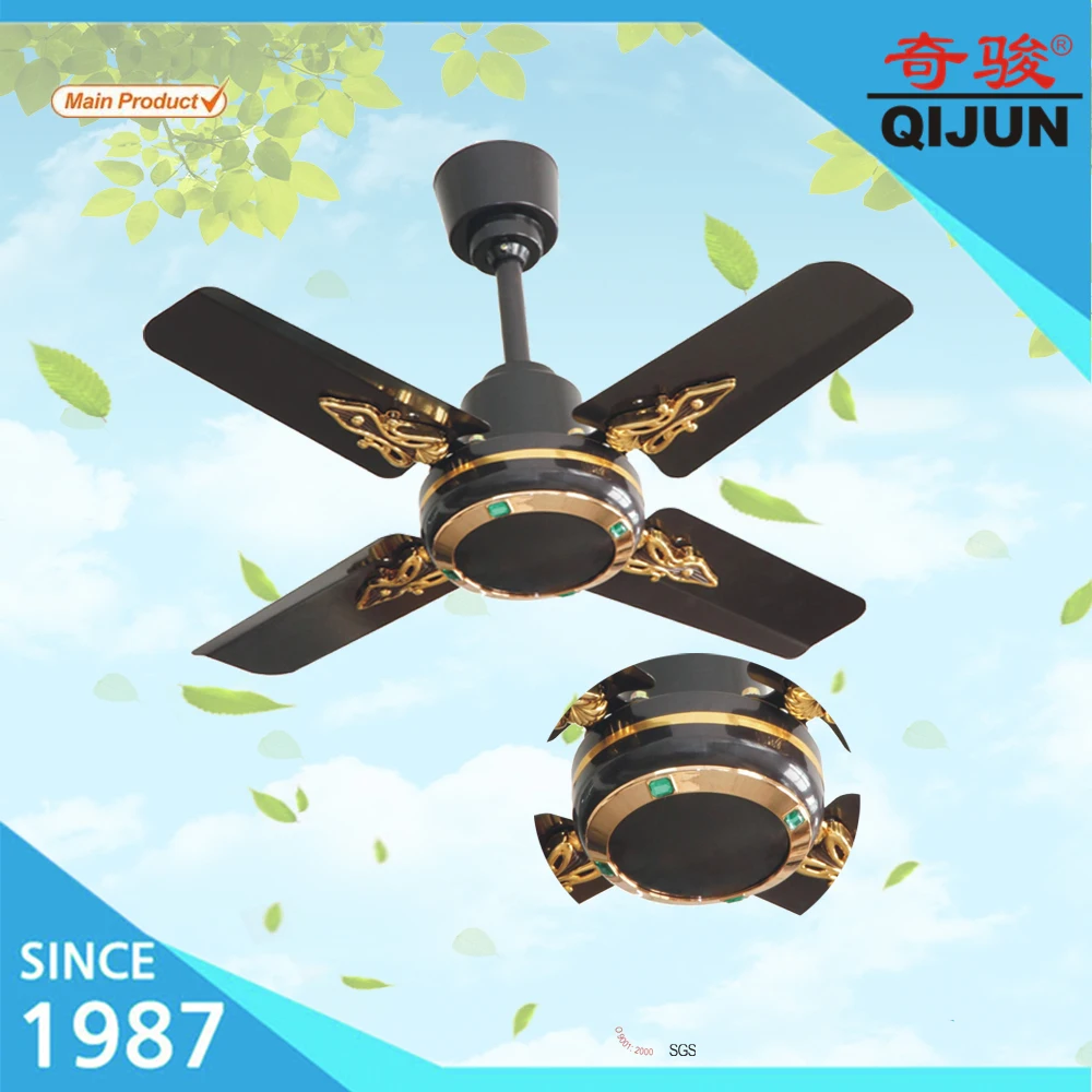 25 Inch Small Size Black Color Industrial Ceiling Fan For Ghana