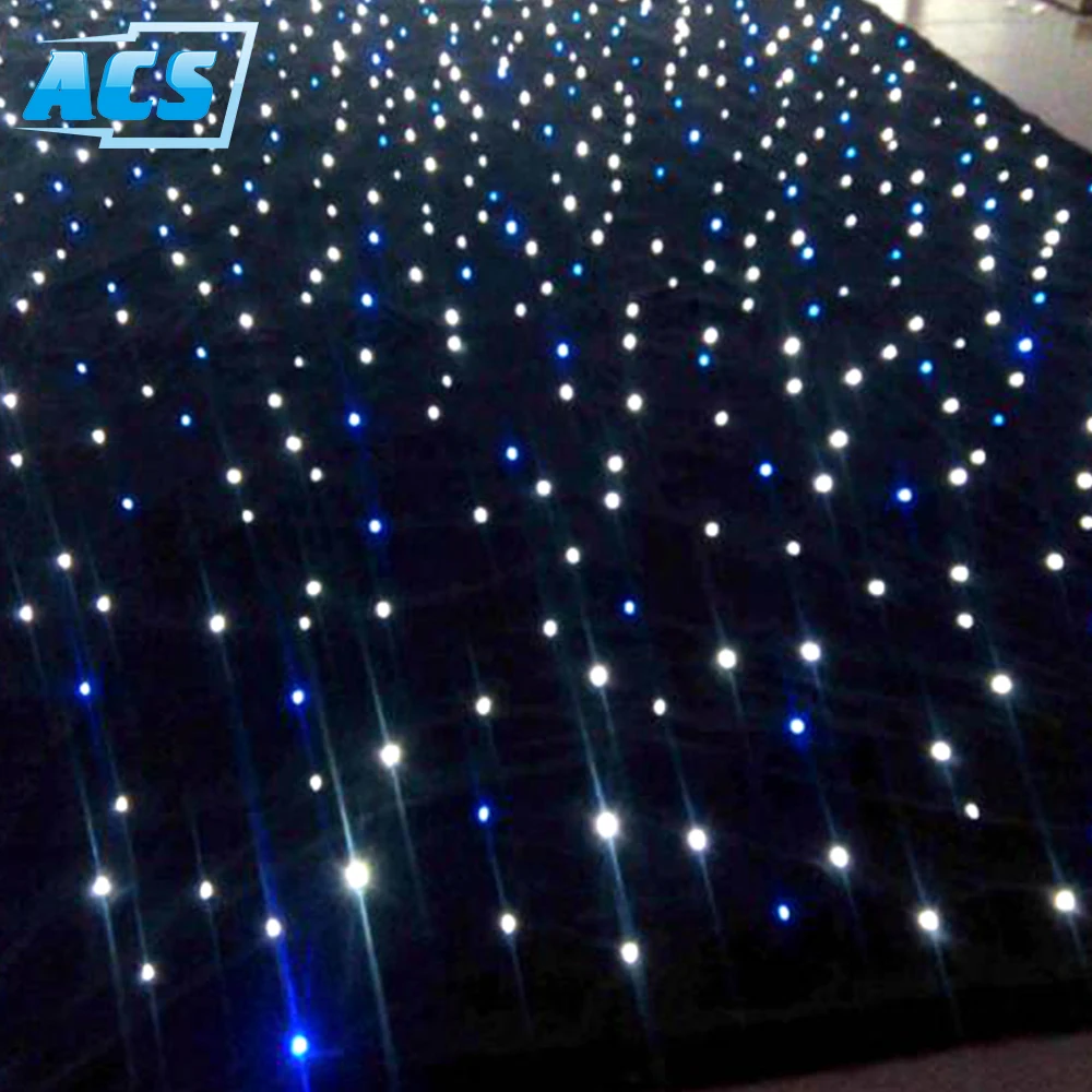 Wholesale price led single color start cloth/led star light cloth drop curtain/ led twinkling stars led backdrop in stage lights
