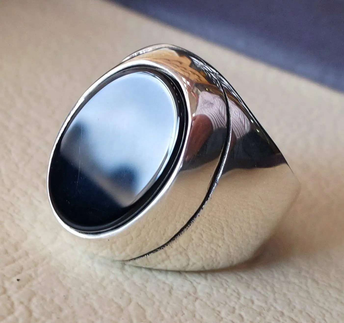 mens black onyx ring