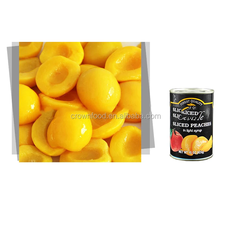 
Canned fruit Canned Peach in light syrup halves dice slice canned yellow peach 