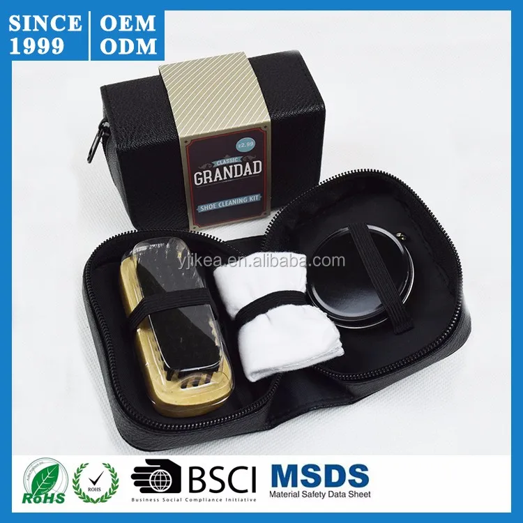 shoe polish and brush set
