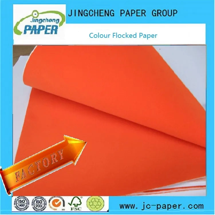 Colour Velvet Flocked Coated Wrapping Paper Buy Velvet Flocked Paper