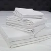 Best Selling 100% Cotton Queen Size White Flat Bedsheets For Hotel and Home