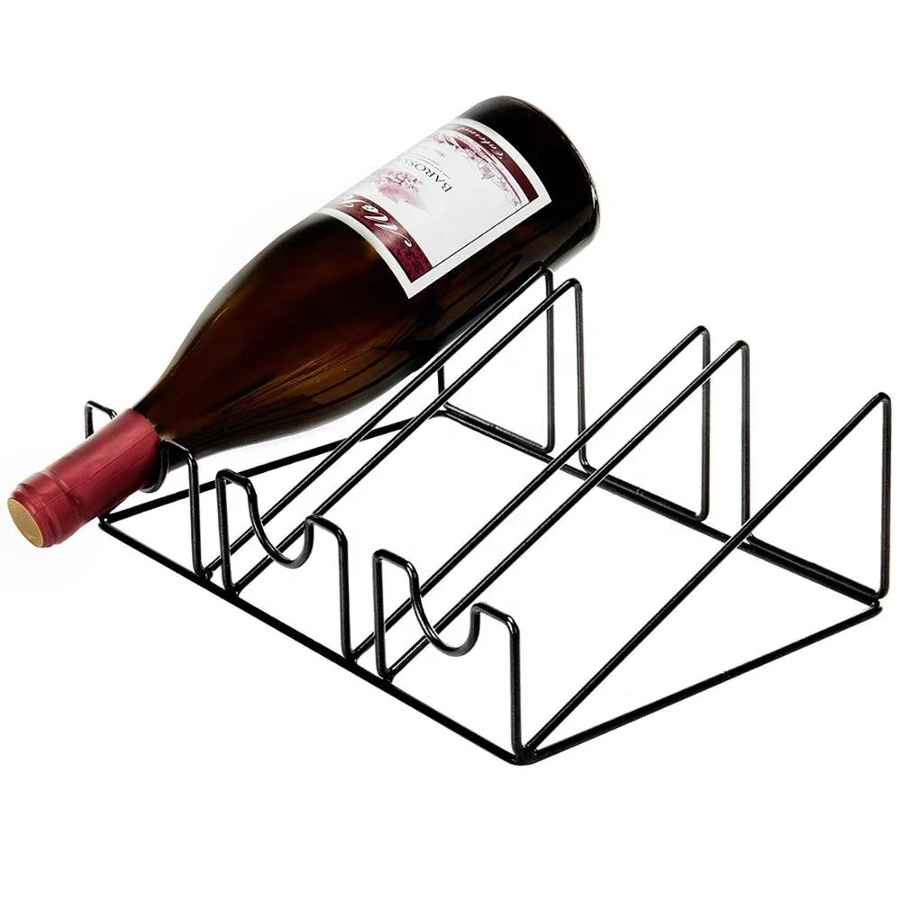 3 Bottle Wine Storage Rack Metal Countertop Wine Bottle Holder