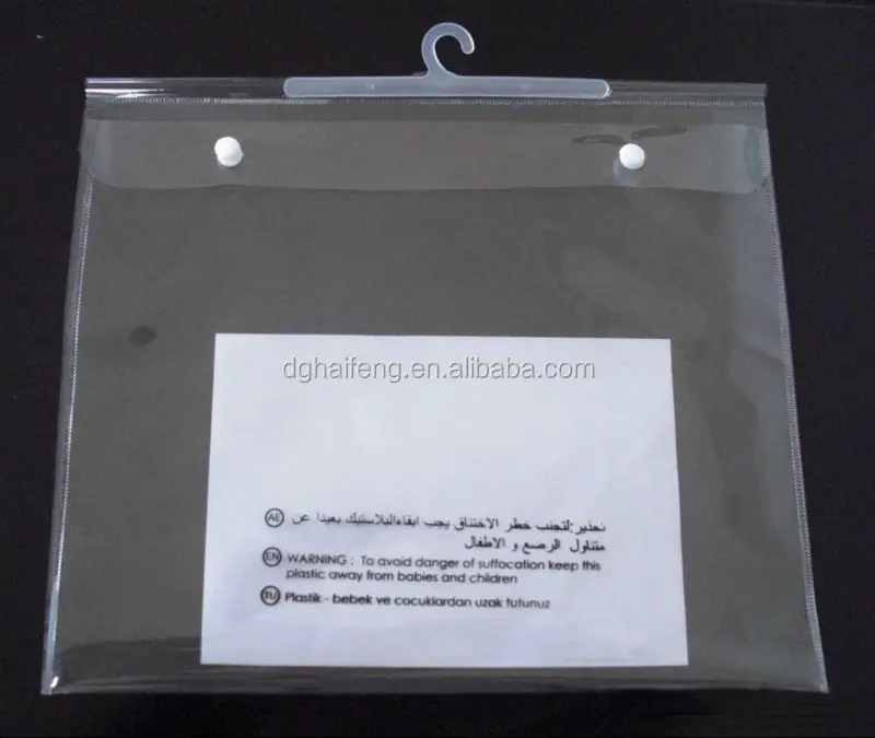 Hook Plastic Bag Small Clear Plastic Bag With Hook Buy Hook Plastic