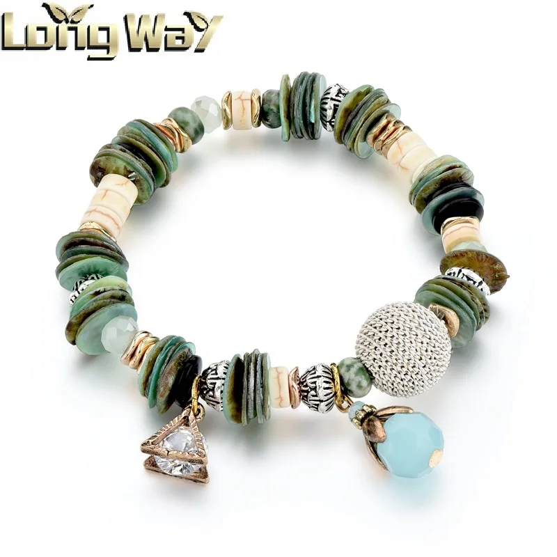 High Quality Shell Charm Bracelet For Women With Crystal Pendant