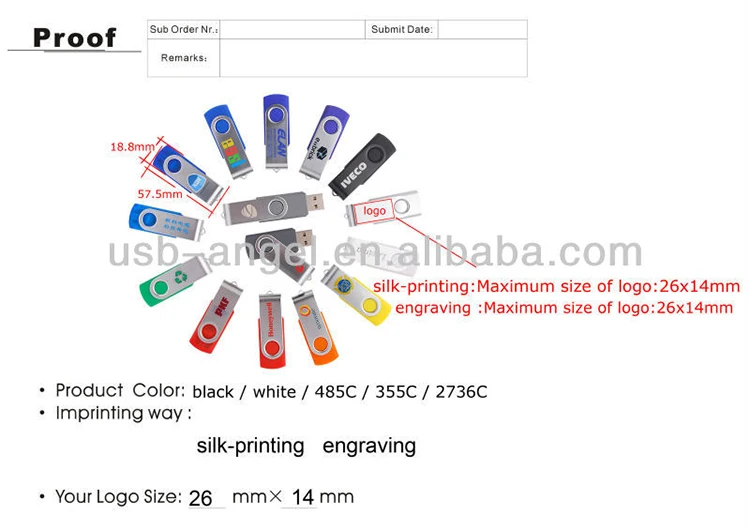 Shenzhen Factory Cheap Price Promotional Gift Plastic and Aluminium Material Swivel USB Flash Drives 128MB-32GB