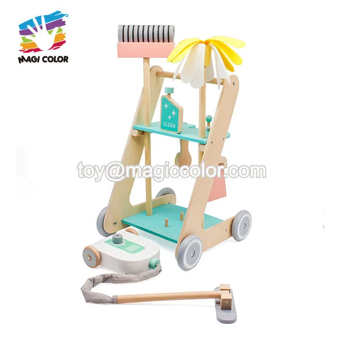 Top Fashion Children Pretend Play Wooden Toy Cleaning Set With Broom