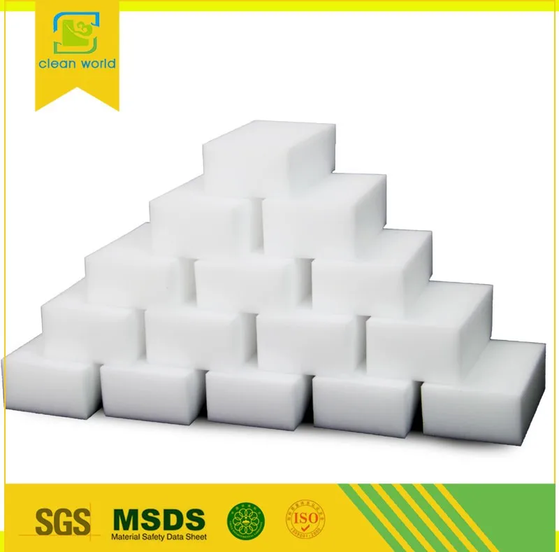 Premium Melamine Cleaning Eraser Blocks With High Density Pu Sponge