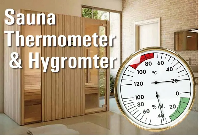 sauna indoor temperature hygrometer wall thermometer