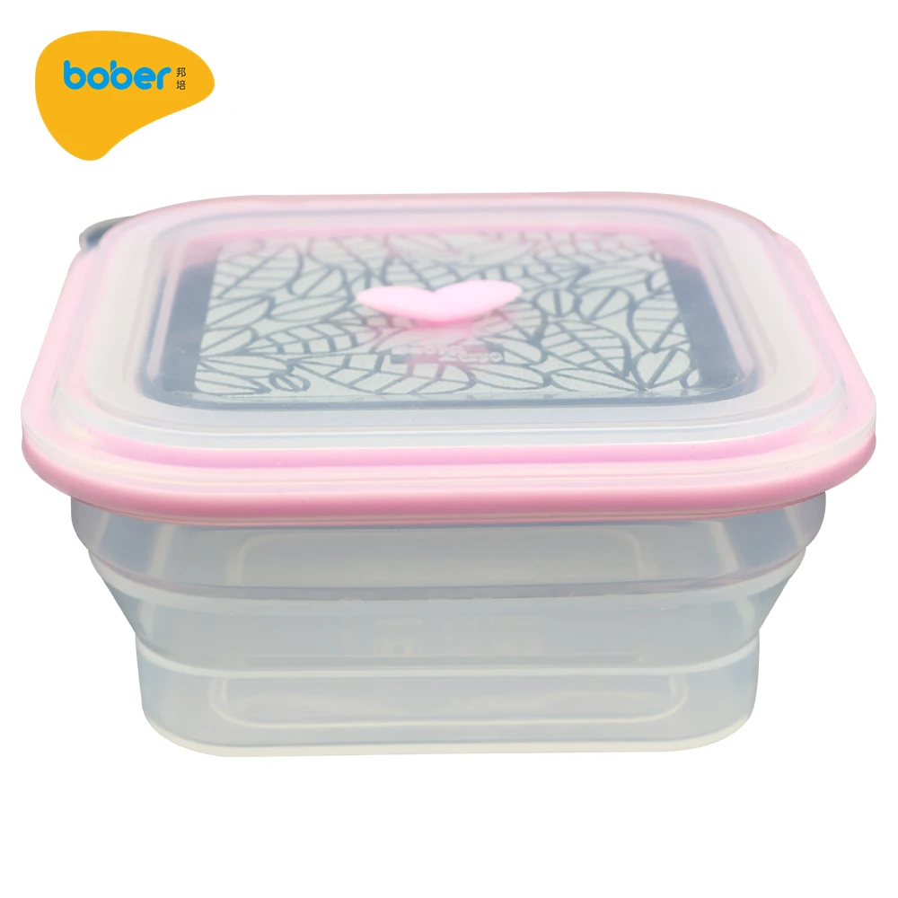 Choice of 2 Colors Lunchbox Kit With 3 Compartments Collapsible Lunch Box