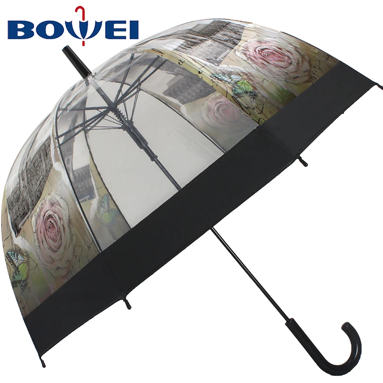 China supplier hot sales poe material umbrella branded with printing