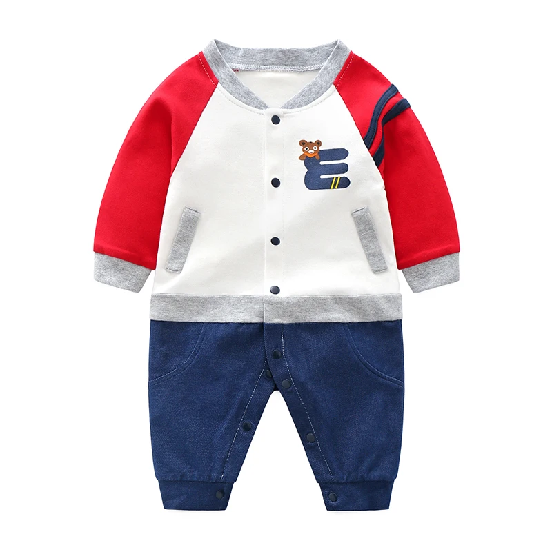 Tly546 Newborn Rompers Suits Cute Long Sleeves Rompers For Baby Boy