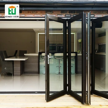 Buy Courtyard Slim Aluminium Profile Screen Glass Doors Lowes Glass Folding Sliding Aluminium Accordion Single Folding Doors Buy Portable Folding