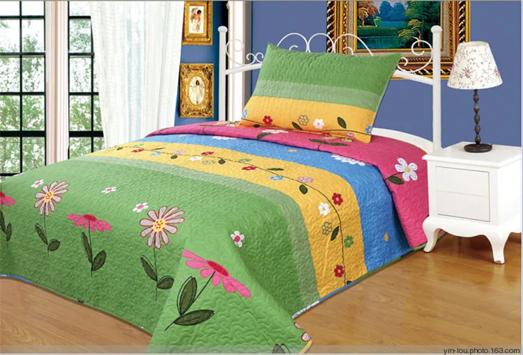 Kids Bedding With Flower Printed Bed Cover Set Digital Printing Queen Size For Children Sets Home Choice