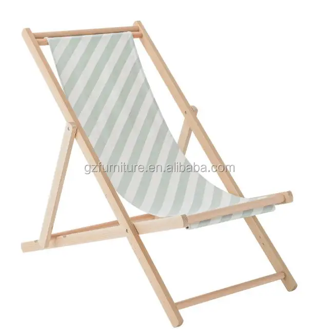 Foldable Wooden Canvas Deck Chair Guangzhoudeck Chair Outdoor