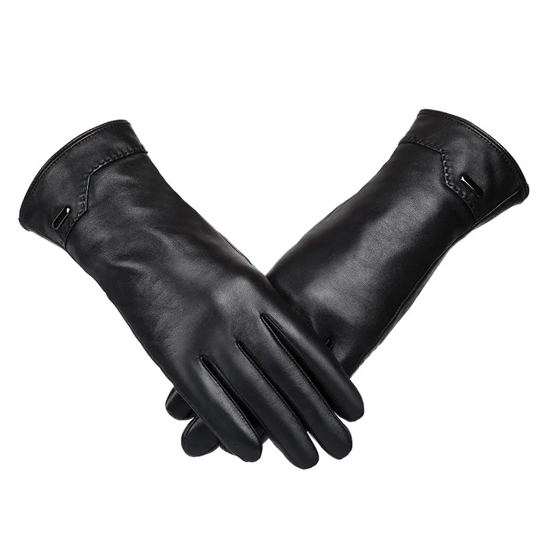 Gl Women's Ultra Thin Classic Driving Genuine Leather Gloves For Winter