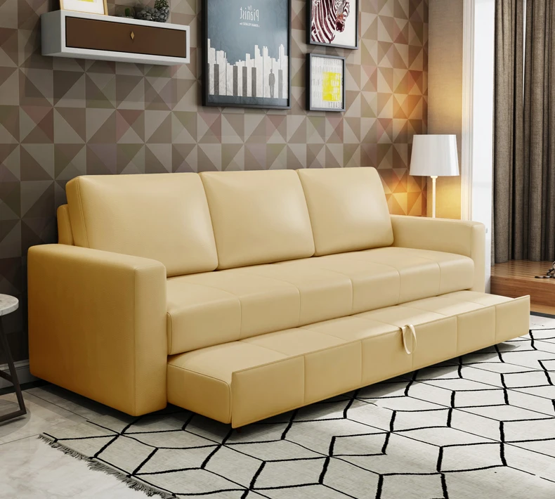Living Room Furniture Comfortable Queen Size Modern Genuine Leather