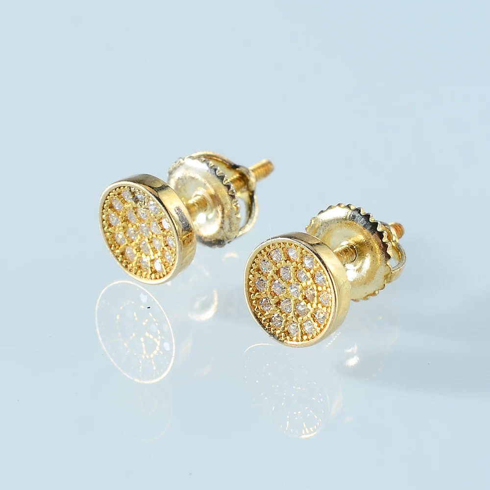 Bishun 14k Yellow Gold And White Gold Rose Gold Round Hoops Earrings for Women Girls